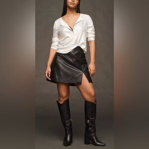 NWOT Pilcro Andie Ribbed Henley Top